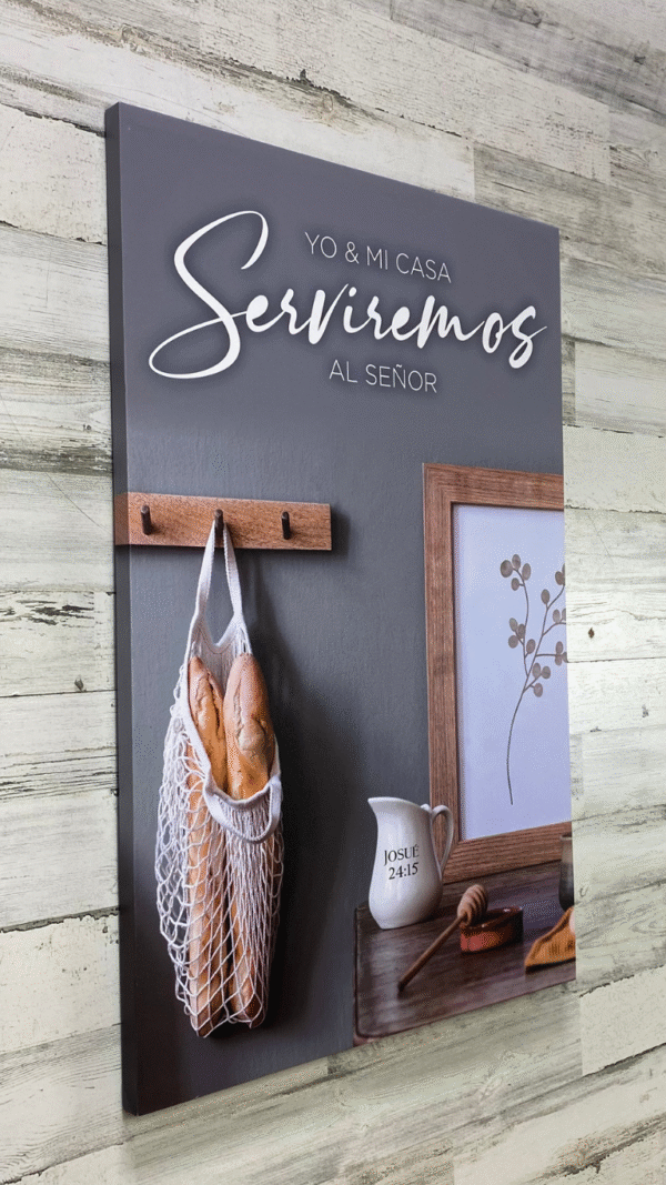 Cuadro Canvas Mi Casa y Yo. (Josué 24:15)/ Pan