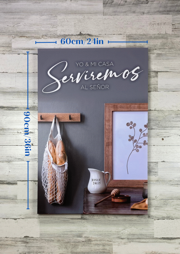 Cuadro Canvas Mi Casa y Yo. (Josué 24:15)/ Pan