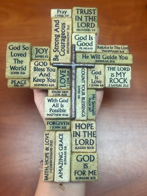 Tabletop Cross Stacked Stone