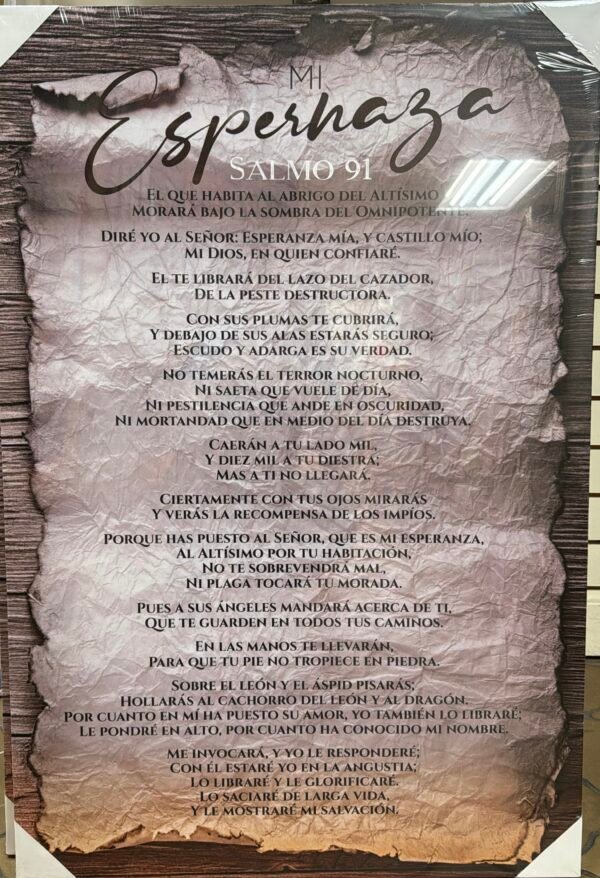 Cuadro Canvas: Abrigo del Altísimo (Salmo 91 completo)