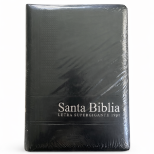 Biblia Letra Supergigante 19 Puntos Negro Zipper