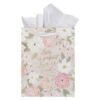 img_0200 Love is Patient Pink Floral Medium Gift Bag 1 Corinthians 13:4