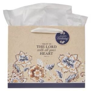 img_0208 Trust in the Lord Honey-brown and Navy Large Landscape Gift Bag - Proverbs 3:5