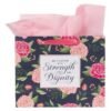 img_0212 Strength and Dignity Pink Rose Large Landscape Gift Bag with Card Set - Proverbs 31:25