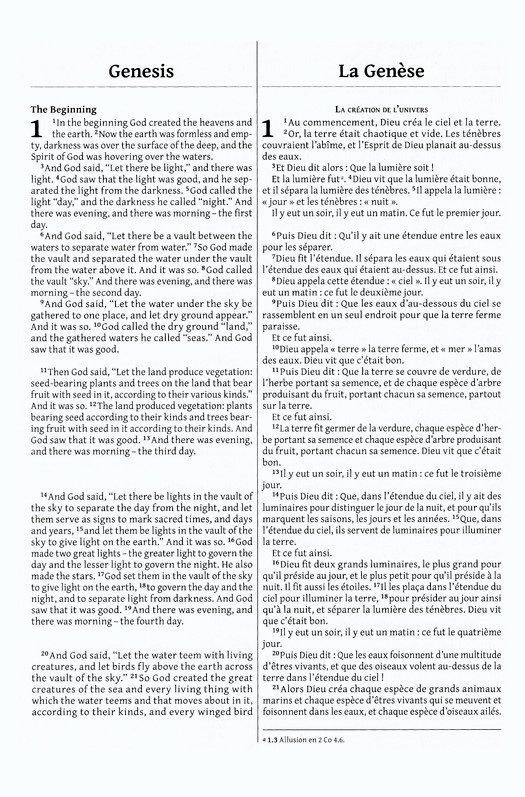 Semeur, NIV, French/English Bilingual Bible, Hardcover