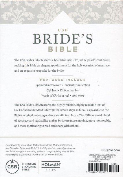 img_0484 CSB Bride's Bible, White LeatherTouch