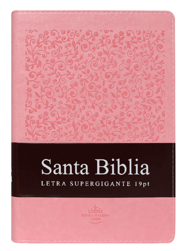 Biblia Letra Supergigante 19 puntos Rosada con Zipper