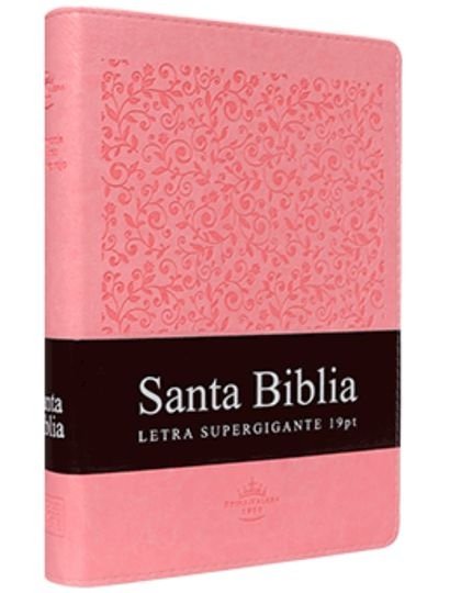 Biblia Letra Supergigante 19 puntos Rosada con Zipper