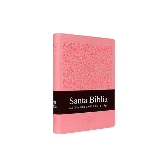 Biblia Letra Supergigante 19 puntos Rosada con Zipper