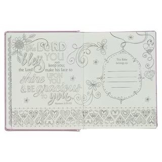 Metallic Pink Faux Leather My Creative Bible for Girls - an ESV Journaling Bible