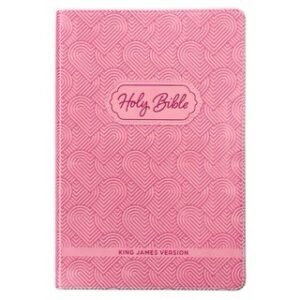 Blossom Pink Heart Faux Leather KJV Kid's Bible