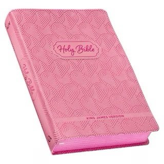 Blossom Pink Heart Faux Leather KJV Kid's Bible