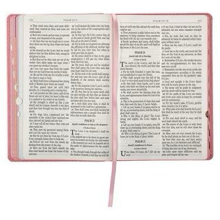 Blossom Pink Heart Faux Leather KJV Kid's Bible