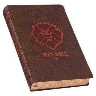 Lion Brown Faux Leather Kid's KJV Bible