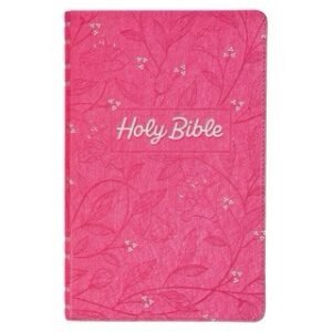 Pearlized Cherry Pink Faux Leather KJV Gift Edition Bible