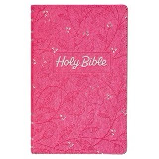 Pearlized Cherry Pink Faux Leather KJV Gift Edition Bible
