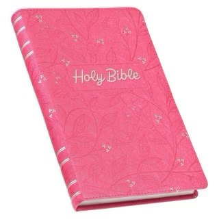 Pearlized Cherry Pink Faux Leather KJV Gift Edition Bible