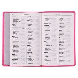 Pearlized Cherry Pink Faux Leather KJV Gift Edition Bible