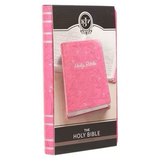 Pearlized Cherry Pink Faux Leather KJV Gift Edition Bible