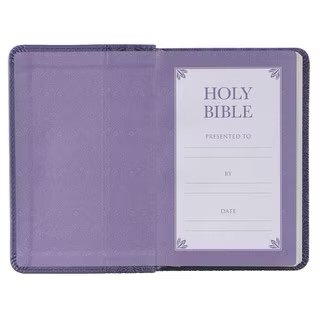 Purple Faux Leather KJV Mini Pocket Bible