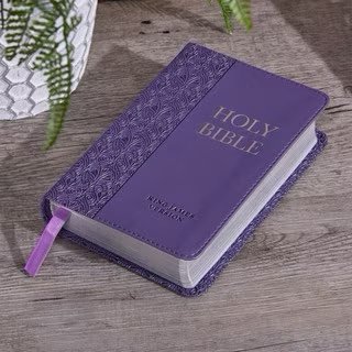Purple Faux Leather KJV Mini Pocket Bible