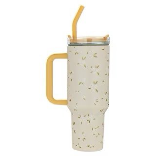 Amazing Teacher Blossom and Bees 40 oz Stainless Steel Tumbler with Straw