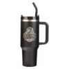 Be Strong in the Lord Black 40 Oz Tumbler with Straw - Ephesians 6:10