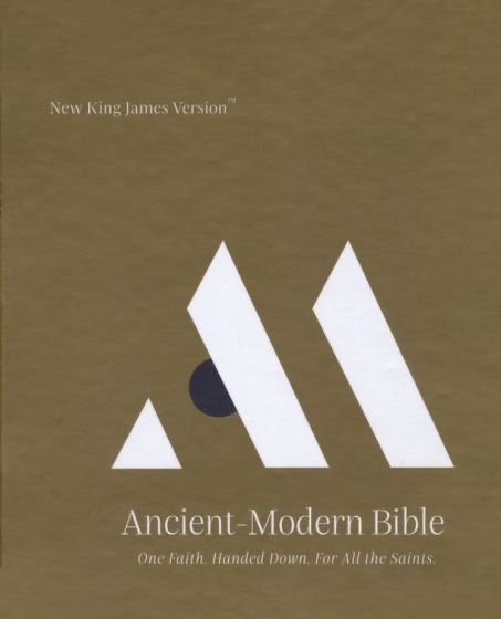 NKJV Comfort Print Ancient-Modern Bible, Cloth over Board, Hardcover Gray