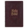 Antiqued Dark Brown Faux Leather Giant Print Full-size KJV Bible with Thumb Index