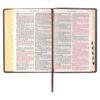 Antiqued Dark Brown Faux Leather Giant Print Full-size KJV Bible with Thumb Index