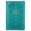 Teal Faux Leather Giant Print Standard-size KJV Bible with Thumb Index