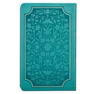 Teal Faux Leather Giant Print Standard-size KJV Bible with Thumb Index