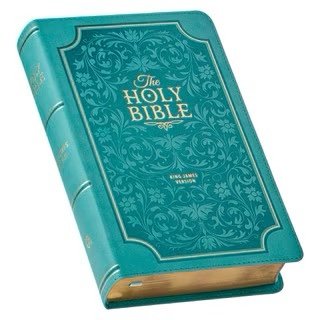Teal Faux Leather Giant Print Standard-size KJV Bible with Thumb Index