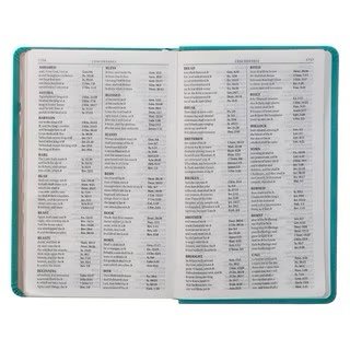 Teal Faux Leather Giant Print Standard-size KJV Bible with Thumb Index
