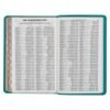Teal Faux Leather Giant Print Standard-size KJV Bible with Thumb Index