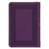 Iris Purple Faux Leather Compact King James Version Bible with Zippered Closure