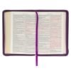 Iris Purple Faux Leather Compact King James Version Bible with Zippered Closure