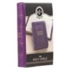 Iris Purple Faux Leather Compact King James Version Bible with Zippered Closure