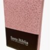 Biblia Tamaño Manual Letra Grande Rosada y Marrón 14 puntos (Zipper)