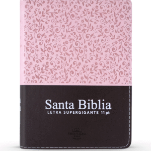 Biblia Compacta Letra Grande Rosada 11 puntos (Zipper)