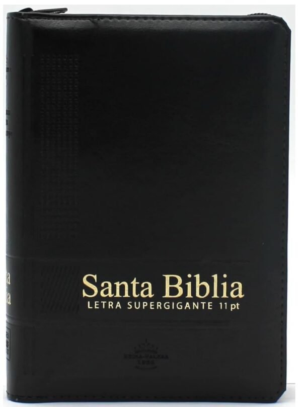 Biblia Compacta Letra Grande Negra 11 Puntos (Zipper)