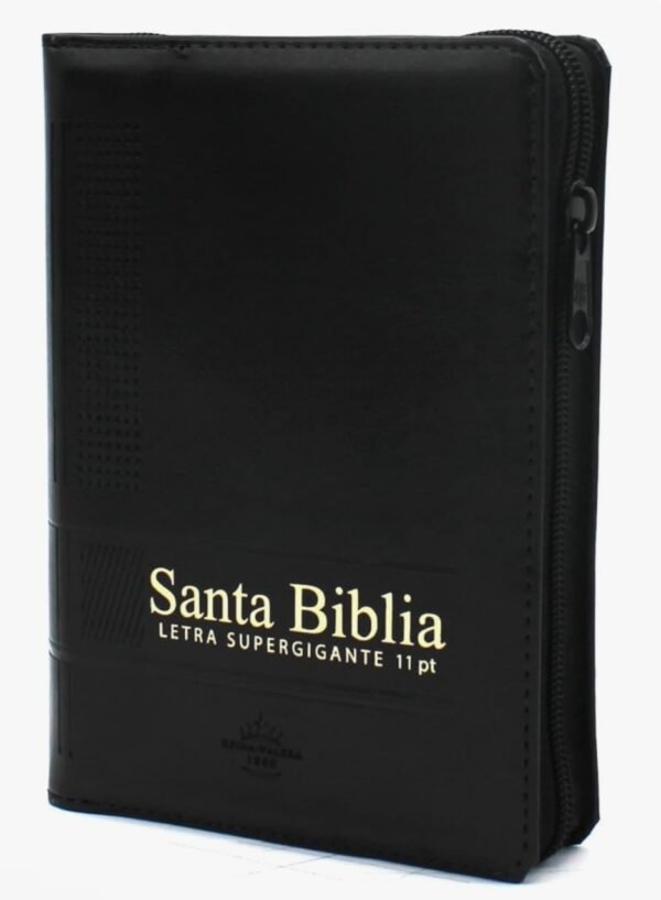 Biblia Compacta Letra Grande Negra 11 Puntos (Zipper)