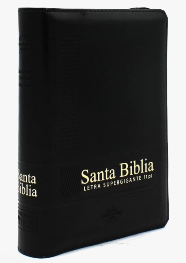 Biblia Compacta Letra Grande Negra 11 Puntos (Zipper)