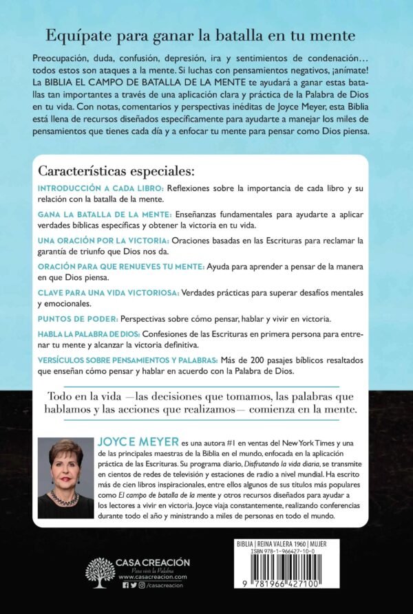 Biblia El Campo de Batalla de la Mente (Piel Azul)