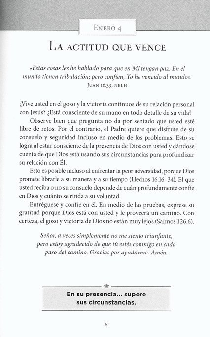 Devocional: Cada día en su presencia