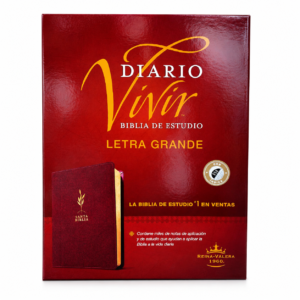Biblia de Estudio Diario Vivir Letra Grande Índice Rojo Vino