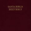 RVR 1960/KJV Biblia bilingue letra grande, borgona imitacion piel, con indice