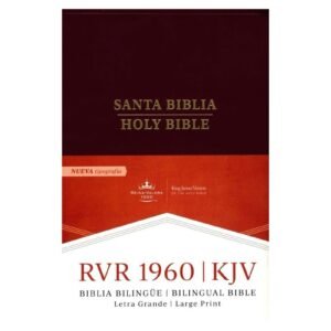img_4958 RVR 1960/KJV Biblia bilingue letra grande, borgona imitacion piel, con indice