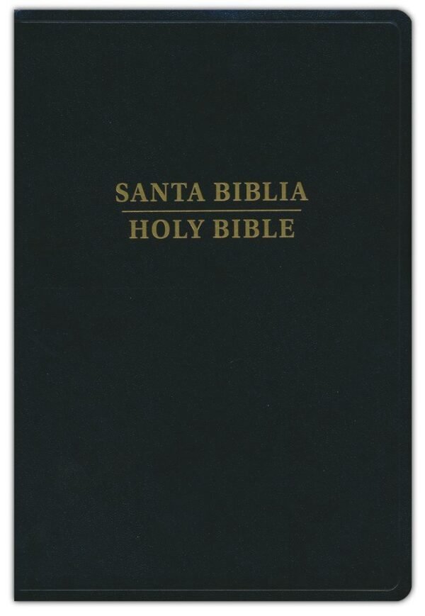RVR 1960/KJV Biblia bilingue letra grande, negro imitacion piel