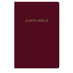 Biblia Letra Gigante. Piel fabricada, Borgoña con Indice